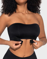 Front Closure Wireless Push-Up Bandeau Bra